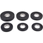 Halterschijven Gietijzer - Gewichtsschijven Rubber - Krachttraining Versterken - Massief Rubber Stalen Bus - Boring 50 mm - Zwart