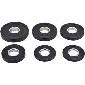 Halterschijven Gietijzer - Gewichtsschijven Rubber - Krachttraining Versterken - Massief Rubber Stalen Bus - Boring 50 mm - Zwart