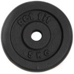 Halterschijven Gietijzer - Losse Gewichtsplaten - Krachttraining Thuis - Duurzaam Materiaal - 5 kg Per Stuk - Zwart