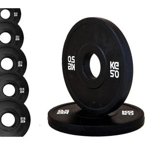 Halterschijven - Olympische schijven - Krachttraining thuis - Solide rubber coating - 50 mm gat - Zwart