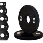 Halterschijven - Olympische schijven - Krachttraining thuis - Solide rubber coating - 50 mm gat - Zwart