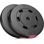 Halterschijven Set 20 kg en 30 kg voor Thuis Gym - Kunststof Gewichtsschijven met 30 mm Boring voor Effectieve Krachttraining