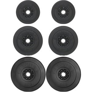 Halterschijven Set - Gewichten Krachttraining - Thuis Fitness - Robuuste Kunststof Coating - 175 kg - Zwart