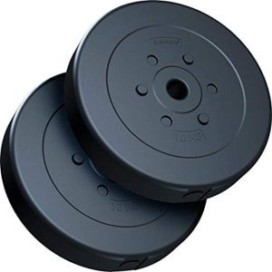 Halterschijvenset 10/15/20/30/40 kg - Kunststof Gewichten voor Krachttraining en Fitness - 30/31 mm Boring