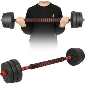 Halterset 20 kg - Verstelbare gewichten - Krachttraining thuis - Combinatie halter en dumbbell