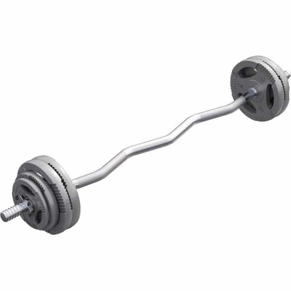 Halterset - Gewichtenset - Krachttraining Thuis - Gebogen Stang Ontwerp - 35 kg Totaal - Zwart