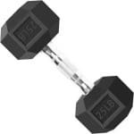 Halterset met rubberen grip en gietijzeren gewichten voor krachttraining