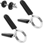 Haltersluitingen - Gewichten clips - Krachttraining - Snelle wisseling - 28 mm - Zwart-wit