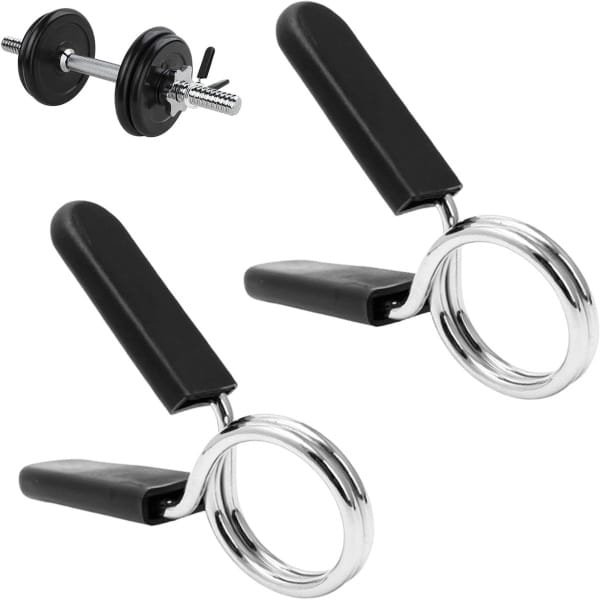 Haltersluitingen - Gewichten clips - Krachttraining - Snelle wisseling - 28 mm - Zwart-wit