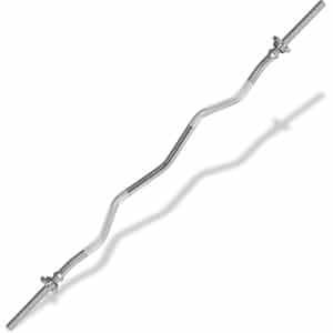 Halterstang 120 cm met antislip handgreep voor krachttraining - Max Belastbaarheid 140 kg - Verchroomd Staal