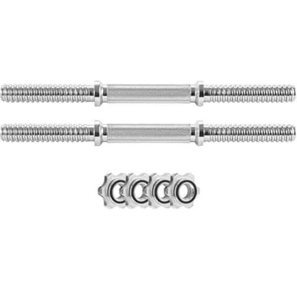 Halterstangen 35 cm met Spinlock Kragen en Optionele Connector voor Gewichtheffen en Krachttraining