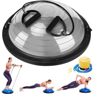Halve Balanstrainer voor Stabiliteit en Krachttraining met Weerstandsbanden