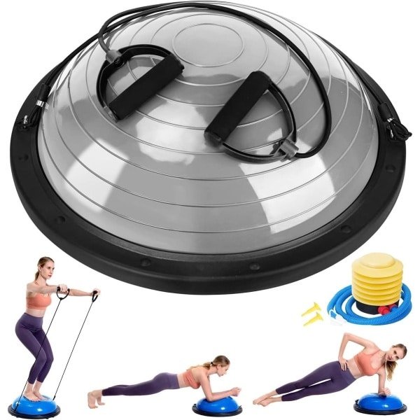 Halve Balanstrainer voor Stabiliteit en Krachttraining met Weerstandsbanden