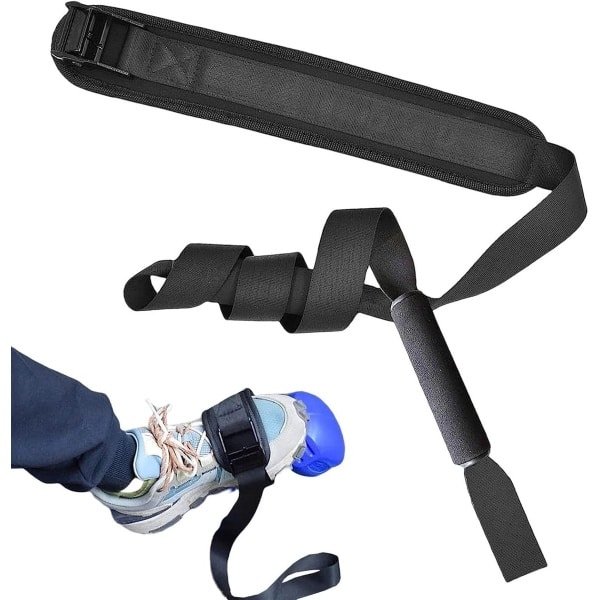 Hamstring Curl Strap - Been Band - Krachttraining Benen - Snelle Instelling - Compact Ontwerp - Zwart