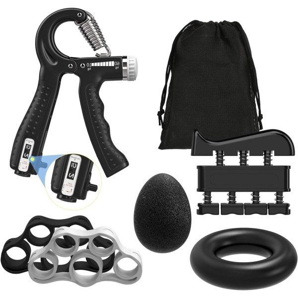 Hand Grip Strengthener Set voor Krachttraining, Duurzame Handgrepen voor Vingers, Polsversterking en Spieropbouw (22 tot 132 lb)