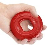 Hand Grip Trainer - Onderarm Versterker - Krachttraining Handen - Duurzaam Siliconen Materiaal - Diameter 78.5mm - Rood