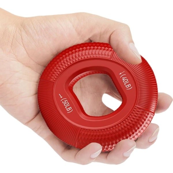 Hand Grip Trainer - Onderarm Versterker - Krachttraining Handen - Duurzaam Siliconen Materiaal - Diameter 78.5mm - Rood