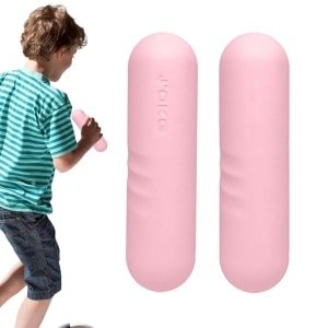 Handgewichten Set - Dumbbells Yoga Pilates - Krachttraining Thuis - Antislip Siliconen Grip - 2 kg Totaal - Roze