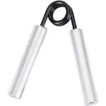 Handgreep Set - Polsversterker Grijper - Krachttraining Handen - Verstelbare Aluminium - 250 Pond Capaciteit - Zilver