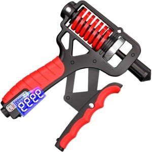 Handgreep Trainer - Onderarm Griptrainer - Krachttraining Handen - Instelbare Weerstand - 5-165 kg - Rood