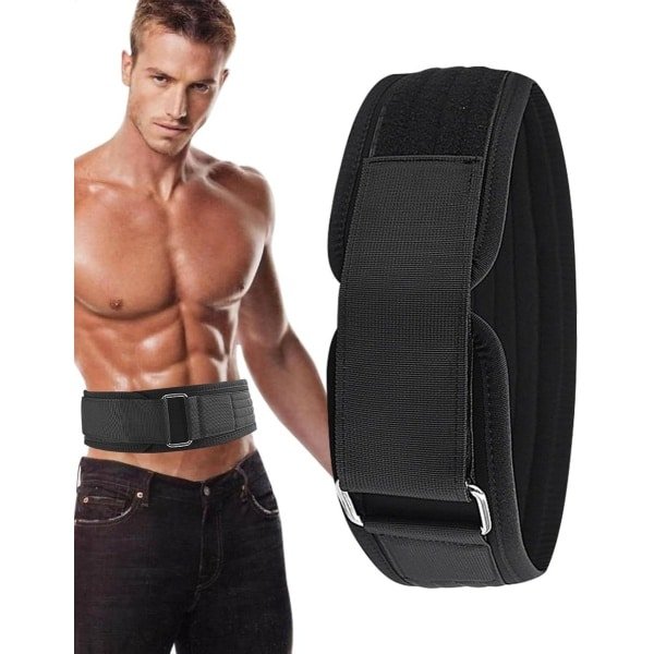 Hefriemen Gewichtsriemen - Trainingsriem Krachttraining - Gewichtheffen Squat - Verstelbare Compressie - Lengte 100cm - Zwart