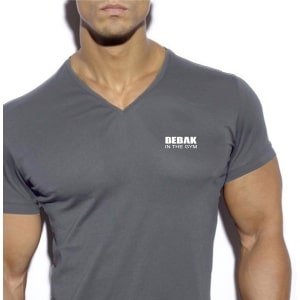 Heren Fitness T-Shirt V-Hals Trainingsshirt voor Bodybuilding en Krachttraining