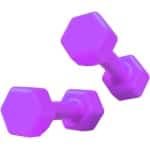 Hex Dumbbells - Handgewichten Halters - Krachttraining Thuis - Antislip Zeshoekig Ontwerp - 2x 2000 Gram - Paars