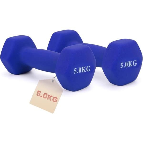 Hexagonale Dumbbells Set van 1 tot 5 kg voor Krachttraining