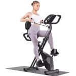 Hometrainer - Opvouwbaar - Fitness apparaat - Hometrainer Fiets - 8 Weerstandsniveaus - Hartslagsensoren - LCD-scherm - Stationaire Fitness Fiets - Indoor Cycling