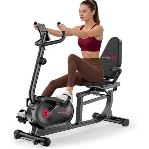 Hometrainer met Rugleuning - Lighometrainer Ergometer - Cardio Training - 16 Weerstandsniveaus - 150 kg Belastbaarheid - Zwart