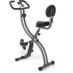 Hometrainer met Rugleuning en Hartslagsensoren - Opklapbare Fitnessbike voor Thuis