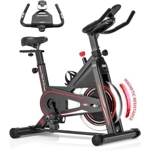 Hometrainer met magnetische weerstand en LCD-monitor voor cardiotraining