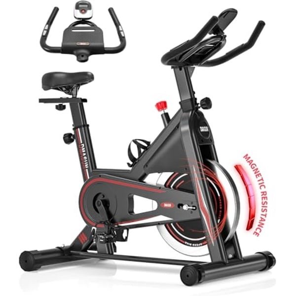 Hometrainer met magnetische weerstand en LCD-monitor voor cardiotraining
