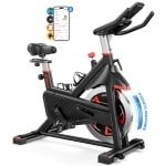 Hometrainer met magnetische weerstand en comfortabel zitkussen - Indoor cycling bike met tablethouder