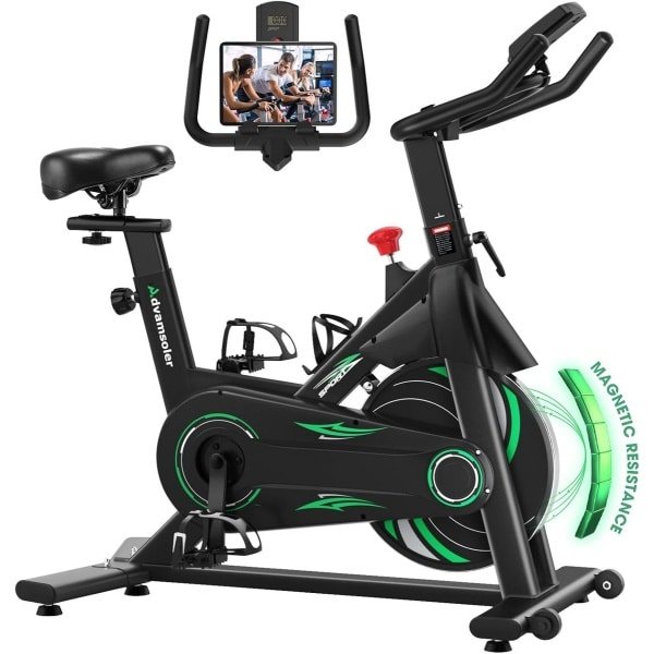 Hometrainer voor Thuis met Bluetooth en LCD-Display - Comfortabele Spinfiets met Magneetweerstand