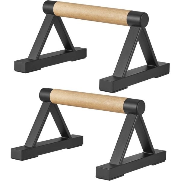 Houten Driehoek Push-Up Staven voor Krachttraining en Calisthenics