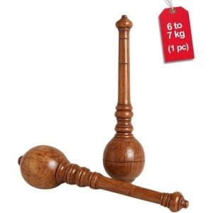 Houten Indiase Mace Gada voor Krachttraining Schouders en Armen