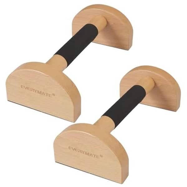 Houten Parallettes Push-up Standaard - Antislip Basis voor Thuis Workout & Krachttraining