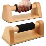 Houten Push Up Bars - Krachttrainingsstation Workout Stangen - Thuis Krachttraining - Antislip Basis - 2-delig - Houtkleur