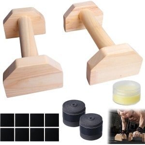 Houten Push-up Bars (Parallettes) voor Krachttraining en Yoga - 2 Stuks