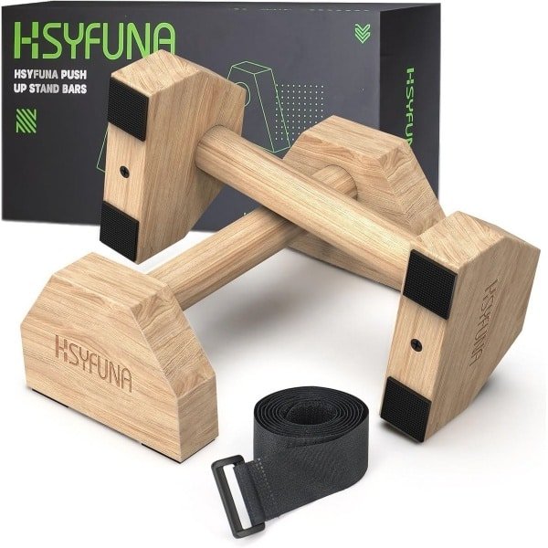 Houten Push-up Grepen - Antislip Parallettes voor Spiertraining en Krachttraining