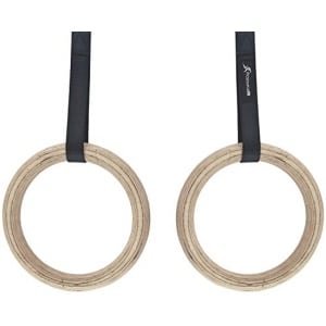 Houten gymnastiekringen voor totale lichaamsconditionering en krachttraining thuis