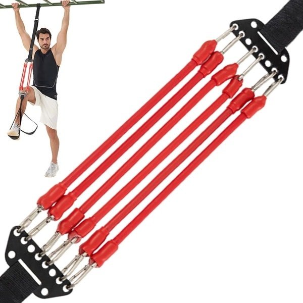 Hulp Banden - Krachttraining Banden - Pull Up Workout - Verstelbaar met Pedalen - Tot 180 Pond - 6 Stuks