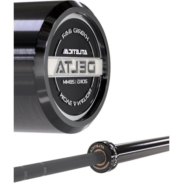 Hybride Lange Halter - Olympische Barbell - Gewichtheffen Krachttraining - 4 Naaldlagers - 20 kg - Zwart