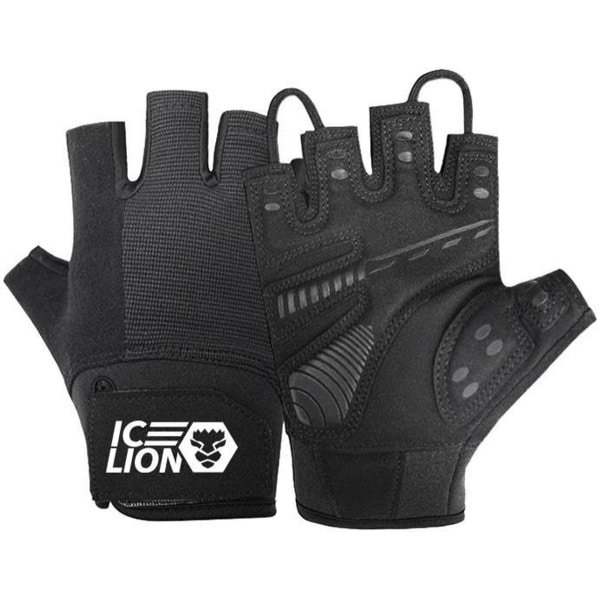 ICELION - Fitness & fiets handschoenen - Fitness - fietsen - Crossfit - Zwart