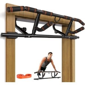 Imperatoris - Pull Up Bar met Inklapbare Handgreep - 60-92 cm - Tot 200 kg - Optrekstang Deur - Pull Up Bar - Chin Up Bar - Krachttraining - Thuis Sporten - Home Workout - 26.42 x 26.42 x 5.49 cm - Zwart