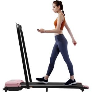 Inklapbare 2-in-1 Loopband voor Thuis, 10 km/u, Afstandsbediening en LED-Display, Ideaal voor Wandelen en Joggen