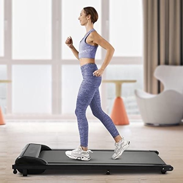 Inklapbare 2-in-1 Loopband voor Thuis, Gemotoriseerd Fitnessapparaat met LCD-Display en Afstandsbediening