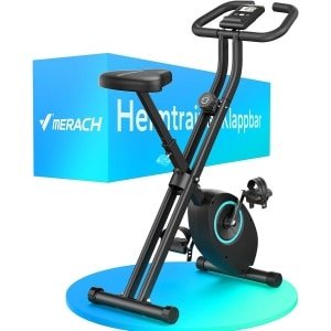 Inklapbare Hometrainer met LCD-monitor en Comfortabel Zitkussen voor Thuis