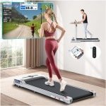 Inklapbare Loopband Onder Bureau - 2-in-1 Walking Pad met 2.2 PK Motor, Snelheid 1-9 km/u